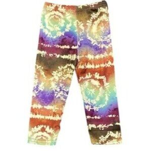 Baby Tie-Dye Patterned Leggings 12-18M Elastic Waist Soft Stretchy Cotton Blend